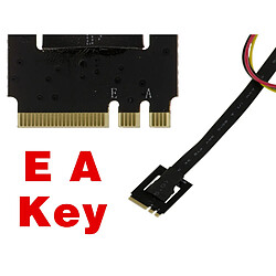 Kalea-Informatique Adaptateur Riser PCIe Gen 3.0 16x vers M2 E A Key - Longueur de la nappe 20cm