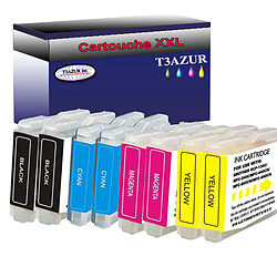 T3Azur Lot de 8 Cartouches compatibles Brother DCP-750CW, DCP-770CW, LC1000XL