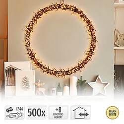 Ecd Germany Couronne de lumière 500 LEDs couronne lumineuse porte/fenêtre décoration de Noël