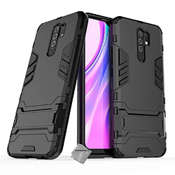 Htdmobiles Coque rigide anti choc pour Xiaomi Redmi 9 + film ecran - NOIR