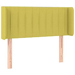 vidaXL Tête de lit avec oreilles Vert 103x16x78/88 cm Tissu