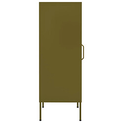 Avis vidaXL Armoire de rangement Vert olive 42,5x35x101,5 cm Acier