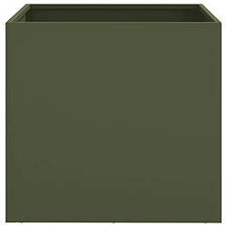 Acheter vidaXL Jardinière vert olive 49x47x46 cm acier