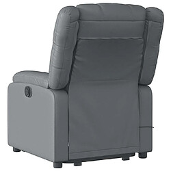 Acheter vidaXL Fauteuil inclinable de massage Gris Similicuir