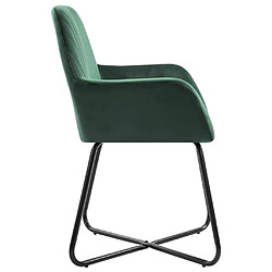 Acheter Decoshop26 Lot de 2 chaises de salle à manger cuisine design moderne velours vert CDS021136