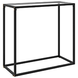 vidaXL Table console Transparent 80x35x75 cm Verre trempé