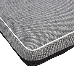 Matelas Mestizo pour chien, 65x50 cm, gris clair, bordure blanche, Leon Standard ML-5-GRA-W-S