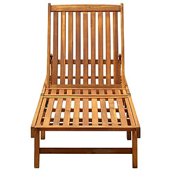 vidaXL Chaise longue bois d'acacia solide