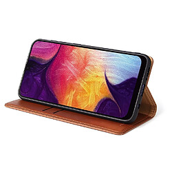 Wewoo Housse Coque Étui en cuir à rabat horizontal PU + TPU avec le supportles emplacements pour cartes et le portefeuille Galaxy A50 Marron pas cher