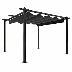 Maison Chic Tonnelle | Pergola de jardin avec toit rétractable 3x3 m Anthracite -GKD38549