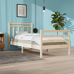 vidaXL Cadre de lit sans matelas 100x200 cm bois massif