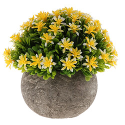 Acheter Gypsophila Artificielle Fleur En Pot Mini Plantes Décor À La Maison Jaune