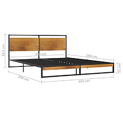 vidaXL Cadre de lit sans matelas métal 160x200 cm pas cher