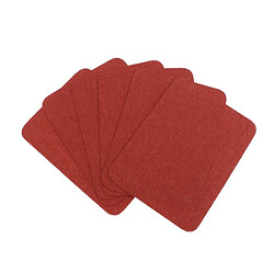 6pcs fer sur jean patchs kit de réparation de jeans pour veste de vêtements rouille rouge