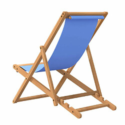 Maison Chic Chaise de terrasse jardin,fateuill d'extérieur Teck 56x105x96 cm Bleu -GKD78731 pas cher