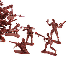 120 pièces soldat en plastique figurines de l'armée 4cm pour le modèle de scène de sable de l'armée marron