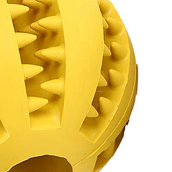 7cm en caoutchouc balle à mâcher traiter nettoyage chien formation dents jouet jaune pas cher