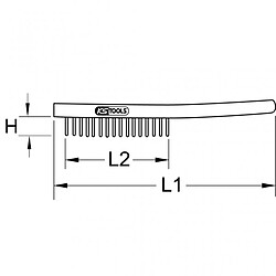 KS TOOLS Brosse métallique à 3 rangées acier 290mm Kstools pas cher