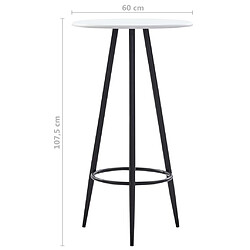 Acheter vidaXL Table de bar Blanc 60 x 107,5 cm MDF