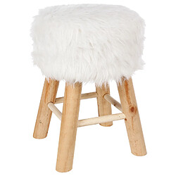 Atmosphera, Createur D'Interieur Tabouret Instant Nature - Blanc Atmosphera - Tabouret Instant Nature - Blanc - Design