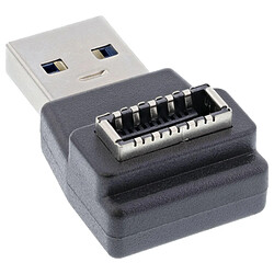 InLine® Adaptateur USB 3.2, connecteur USB-A mâle vers USB E femelle interne pas cher