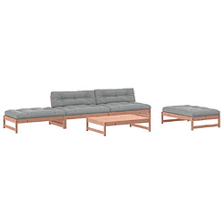 Maison Chic Salon de jardin 5 pcs + coussins - Mobilier/Meubles de jardin - Table et chaises d'extérieur bois massif douglas -MN53043