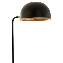 Dansmamaison Lampe Evy Metal/Bois Noir/Naturel pas cher