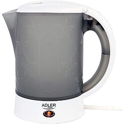 Adler bouilloire électrique de 0,6L 600W gris blanc