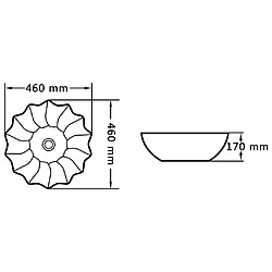 vidaXL Lavabo 46x17 cm Céramique Blanc pas cher