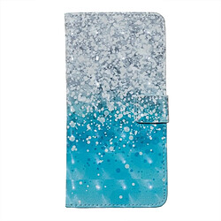 Wewoo Coque Étui à rabat horizontal en cuir avec motif Mer et Sable pour iPhone X, supports fentes pour cartes, cadre photo porte-monnaie