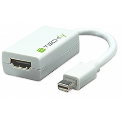 Techly Adaptateur DisplayPort mâle sur HDMI femelle, blanc, 15cm