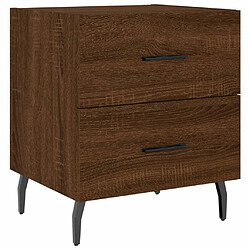 vidaXL Table de chevet chêne marron 40x35x47,5 cm bois d’ingénierie