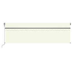 Avis Maison Chic Auvent automatique | Store banne extérieur | Marquise store capteur de vent et LED 5x3 m Crème -MN45298