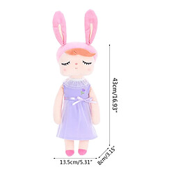 Universal Lapin Monroe, dormant rétro Angela peluche, oreilles roses, vêtu d'un doux velours cristal enfant dormant compagnie 43 cm | Oreiller de luxe