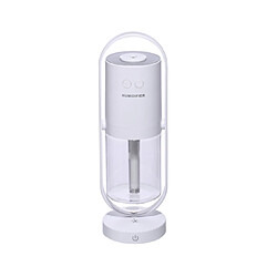 YP Select Creative USB rotatif coloré humidificateur de lumière portable pulvérisateur d'ions négatifs avec 200 ml réservoir d'eau-Blanc