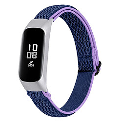 Bracelet en nylon élastique réglable tressée violet/bleu pour votre Samsung Galaxy Fit-e R375