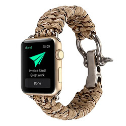 Avizar Bracelet Apple Watch 42 et 44 mm Cordon tressé en Nylon - Beige