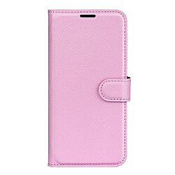 Etui en PU texture litchi, anti-rayures rose pour Samsung Galaxy M22