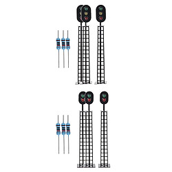 Ho Scale Railway Signal Light 3pcs Modèle 1:87