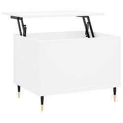 Maison Chic Tabls basse,Table Console pour salon Blanc 60x44,5x45 cm Bois d'ingénierie -MN73433