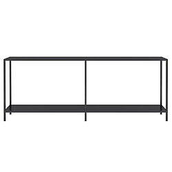 Avis Maison Chic Table console | Meuble d'entrée | Table d'appoint Noir 200x35x75,5 cm Verre trempé -GKD58643