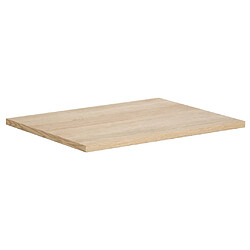 Vente-Unique Meuble sous vasque avec tiroir à l'anglaise et planche - 80 cm - Placage chêne - MESLIVA pas cher