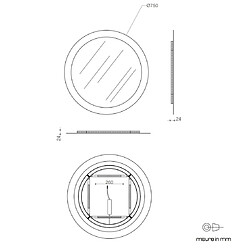 Avis Kiamami Valentina MIROIR ARRONDI 75CM AVEC SABLAGE RÉTRO-ÉCLAIRÉ