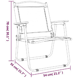 vidaXL Chaises de camping lot de 2 Vert 54x55x78 cm Tissu Oxford pas cher