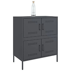 Avis vidaXL Buffet anthracite 68x39x79 cm acier