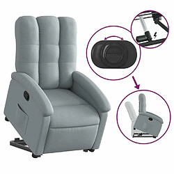 Maison Chic Fauteuil Relax pour salon, Fauteuil inclinable Gris clair Tissu -GKD50021 pas cher