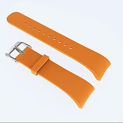 Wewoo Bracelet de montre en cuir couleur unie pour Galaxy Gear Fit2 R360 (Orange)