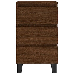 Maison Chic Lot de 2 Tables de chevet - Tables de Nuit chêne marron 40x35x69 cm bois ingénierie pas cher