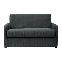 Vente-Unique Fauteuil convertible express en velours côtelé gris anthracite - Couchage 100 cm - NADOA