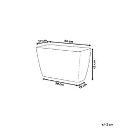 Avis Beliani Jardinière en pierre grise 60 x 27 x 41 cm BARIS
